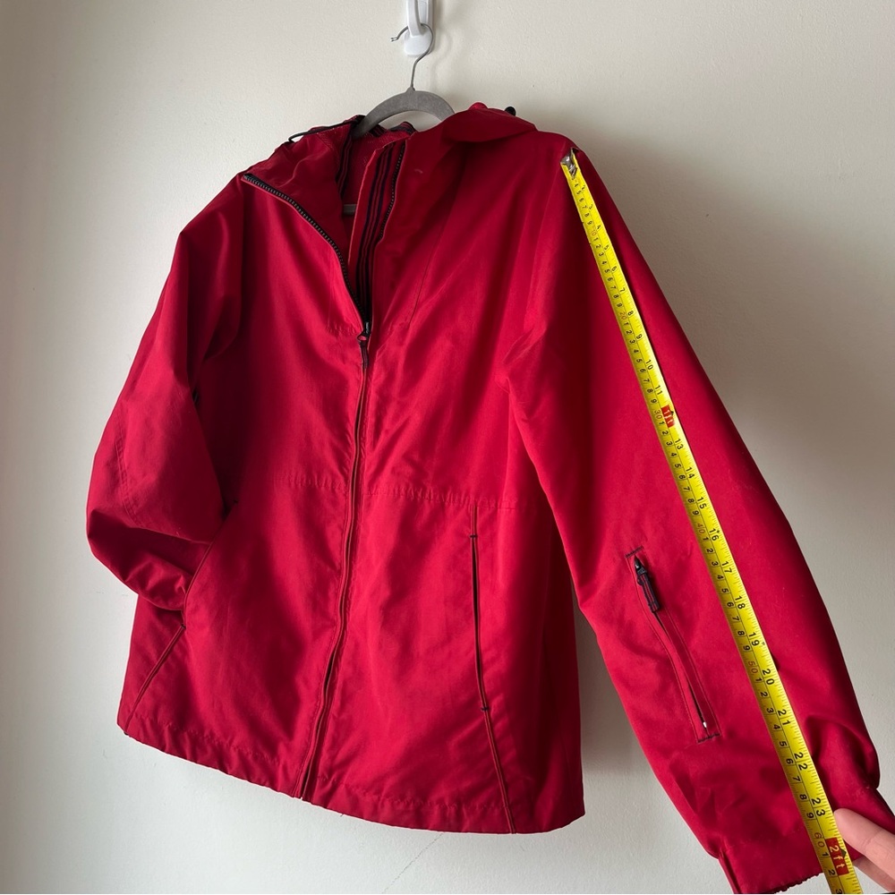 Alpine Tek Red Hooded Windbreaker Jacket Size 12 Lightweight Zip Coat Women’s - Picture 7 of 9